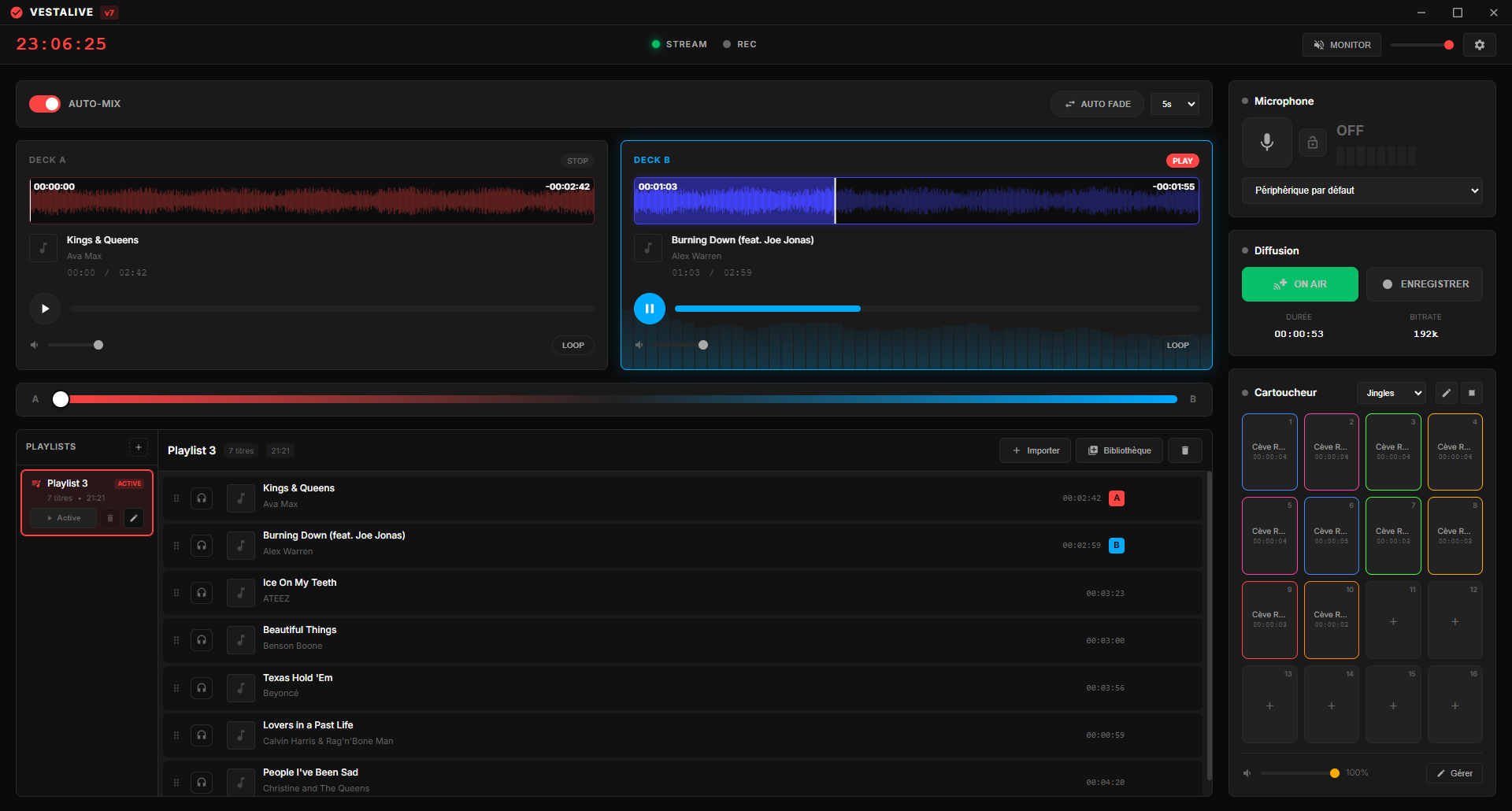 Interface Vestalive v7